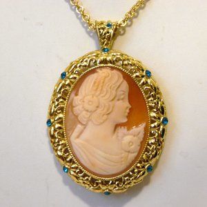 AMEDEO 45mm "Giancinto" Crystal Floral/Pin Pendant w/Chain